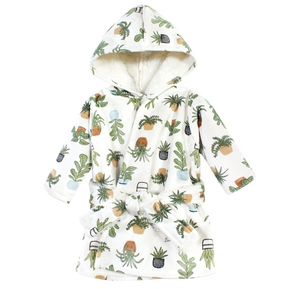 Other - 🌱🦢4 FOR $15!🦢🌱 Hudson Baby Mink with Faux Fur Lining Pool and Beach Robe Plants